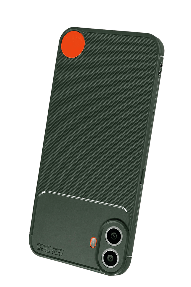 Nothing Phone Nothing CMF Phone 1 Auto Focus Karbon Kapak Kılıf - Yeşil 4