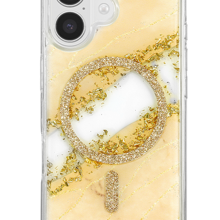 iPhone 16 Lotus Simli Magsafe Kapak Kılıf - Gümüş 3