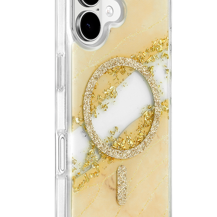 iPhone 16 Lotus Simli Magsafe Kapak Kılıf - Gümüş 2