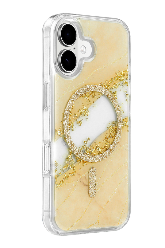 iPhone 16 Lotus Simli Magsafe Kapak Kılıf - Gümüş 2