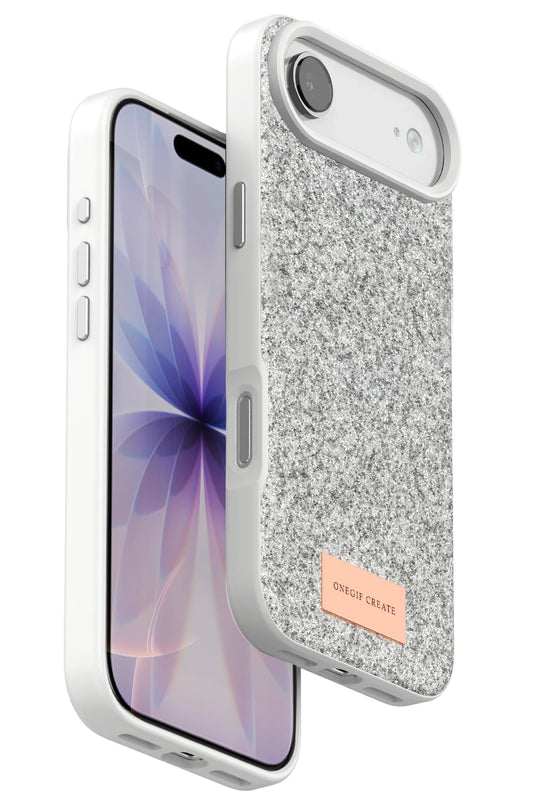 iPhone 17 Air Bright Simli Kapak Kılıf - Beyaz