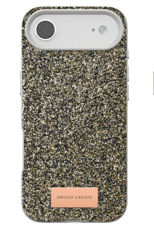 iPhone 17 Air Bright Simli Kapak Kılıf - Çöl Titanyum 4