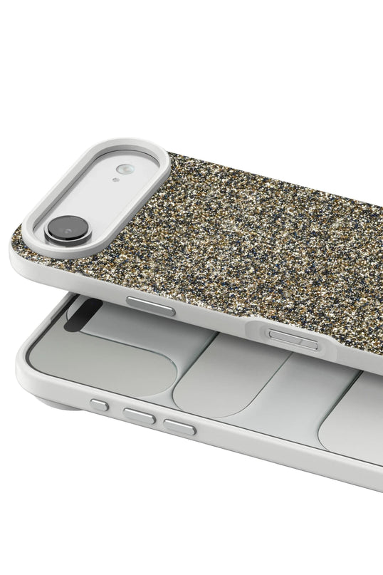 iPhone 17 Air Bright Simli Kapak Kılıf - Çöl Titanyum 2