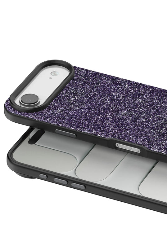 iPhone 17 Air Bright Simli Kapak Kılıf - Derin Mor 2