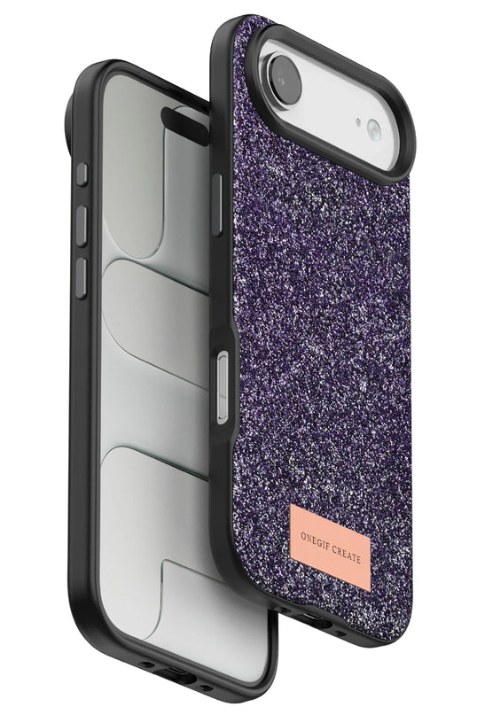 iPhone 17 Air Bright Simli Kapak Kılıf - Derin Mor