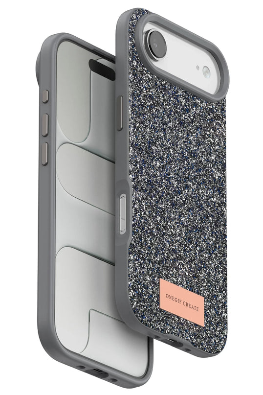 iPhone 17 Air Bright Simli Kapak Kılıf - Gümüş