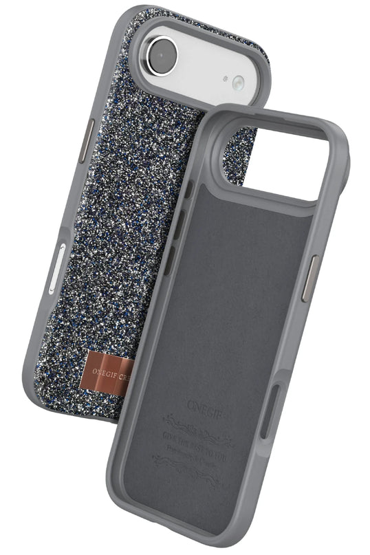 iPhone 17 Air Bright Simli Kapak Kılıf - Gümüş 3