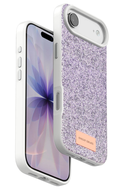 iPhone 17 Air Bright Simli Kapak Kılıf - Lila