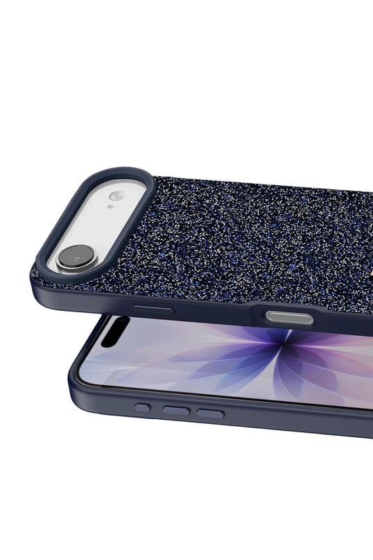 iPhone 17 Air Bright Simli Kapak Kılıf - Mavi 2