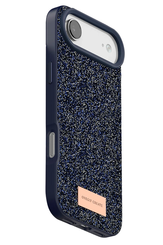 iPhone 17 Air Bright Simli Kapak Kılıf - Mavi 3