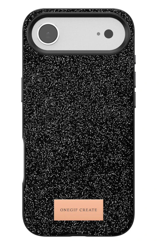 iPhone 17 Air Bright Simli Kapak Kılıf - Siyah 4
