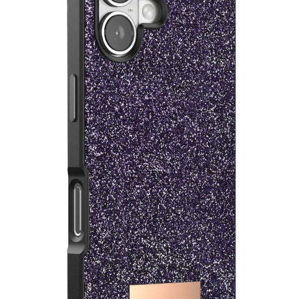 iPhone 17 Bright Simli Kapak Kılıf - Derin Mor 3