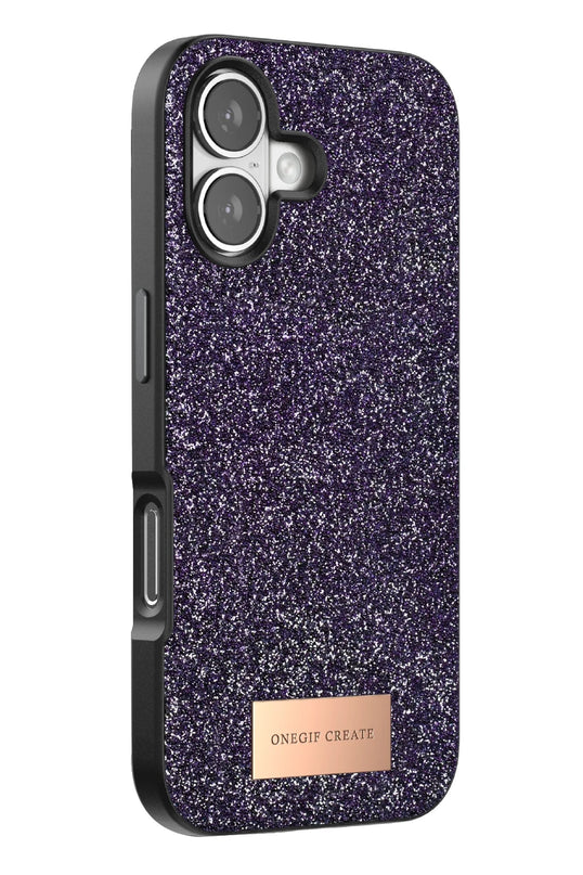 iPhone 17 Bright Simli Kapak Kılıf - Derin Mor 3