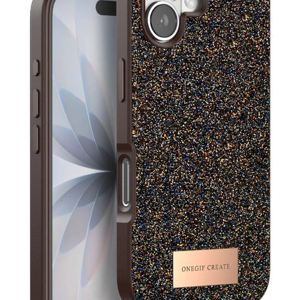 iPhone 17 Bright Simli Kapak Kılıf - Gold