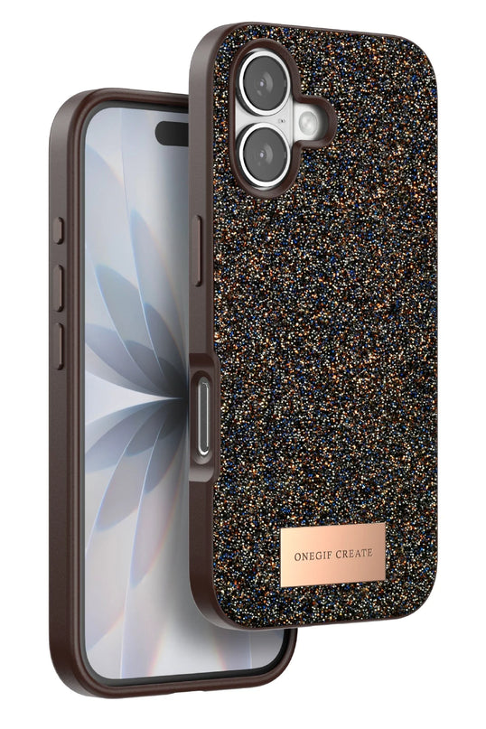 iPhone 17 Bright Simli Kapak Kılıf - Gold