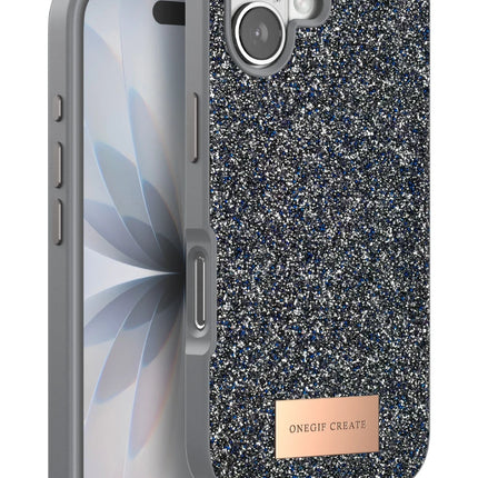 iPhone 17 Bright Simli Kapak Kılıf - Gümüş