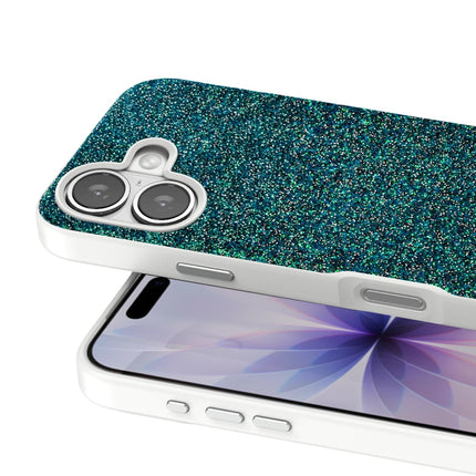 iPhone 17 Bright Simli Kapak Kılıf - Koyu Yeşil 2