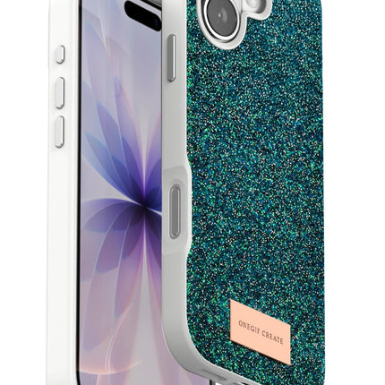 iPhone 17 Bright Simli Kapak Kılıf - Koyu Yeşil