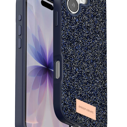 iPhone 17 Bright Simli Kapak Kılıf - Mavi