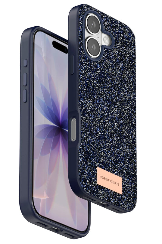 iPhone 17 Bright Simli Kapak Kılıf - Mavi