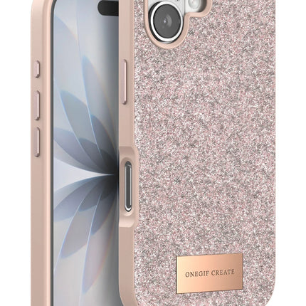 iPhone 17 Bright Simli Kapak Kılıf - Pembe