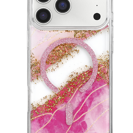 iPhone 17 Pro/18 Pro Lotus Simli Magsafe Kapak Kılıf - Pembe 3