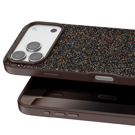 iPhone 17 Pro Max Bright Simli Kapak Kılıf - Gold 2