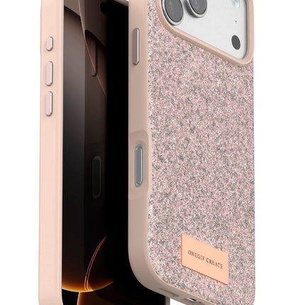 iPhone 17 Pro Max Bright Simli Kapak Kılıf - Pembe