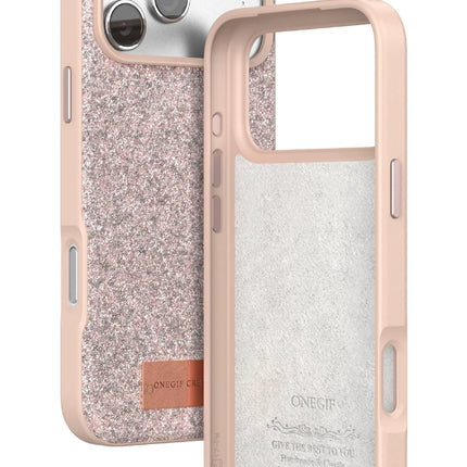 iPhone 17 Pro Max Bright Simli Kapak Kılıf - Pembe 3
