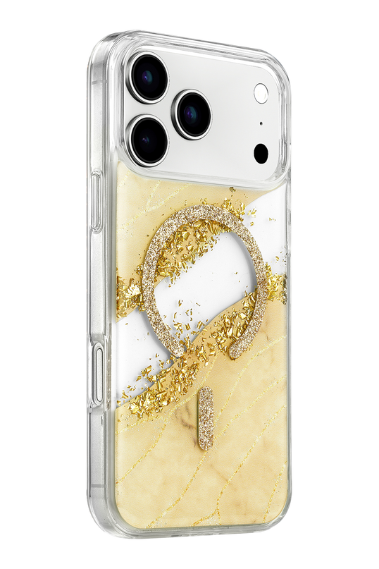 iPhone 17 Pro Max/18 Pro Max Lotus Simli Magsafe Kapak Kılıf - Gümüş 2