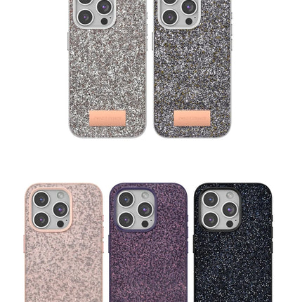 iPhone 14 Bright Simli Kapak Kılıf - Derin Mor 2