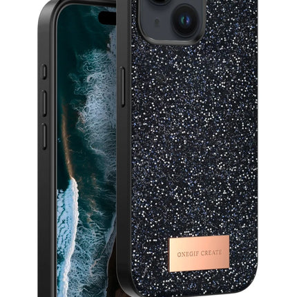 iPhone 14 Bright Simli Kapak Kılıf - Siyah