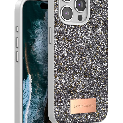 iPhone 14 Pro Max Bright Simli Kapak Kılıf - Gümüş