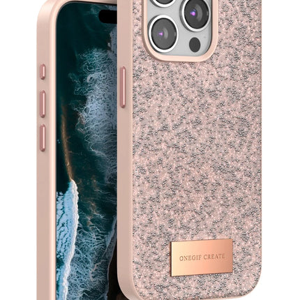 iPhone 14 Pro Max Bright Simli Kapak Kılıf - Pembe