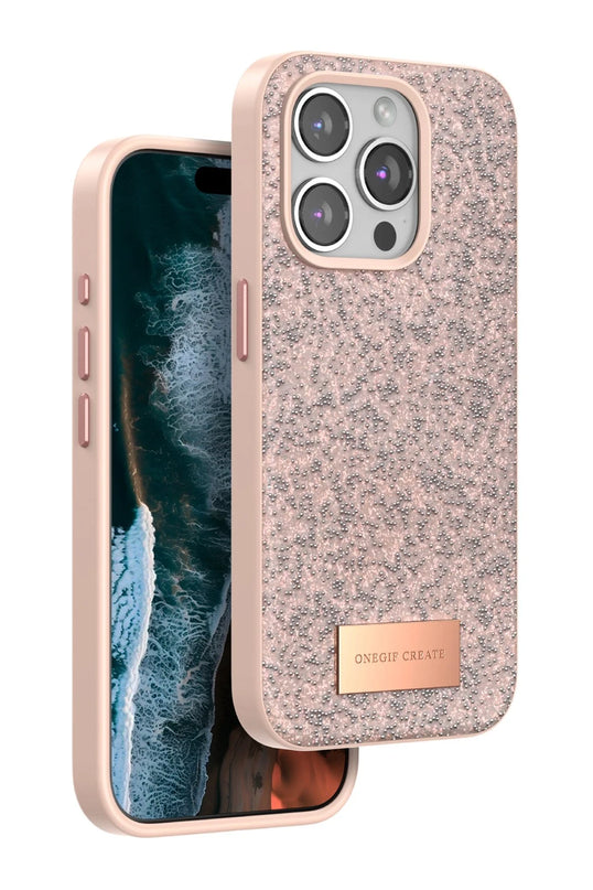 iPhone 14 Pro Max Bright Simli Kapak Kılıf - Pembe