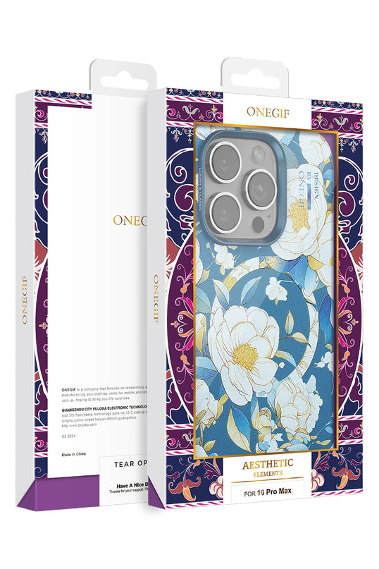 iPhone 14 Pro Max Flower Series Magsafe Kapak Kılıf - Gri 4