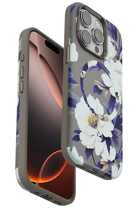 iPhone 14 Pro Max Flower Series Magsafe Kapak Kılıf - Gri