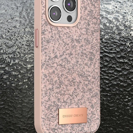 iPhone 15 Bright Simli Kapak Kılıf - Gold 4