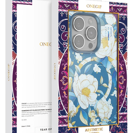 iPhone 15 Pro Flower Series Magsafe Kapak Kılıf - Pembe 4