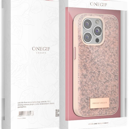 iPhone 15 Pro Max Bright Simli Kapak Kılıf - Pembe 5