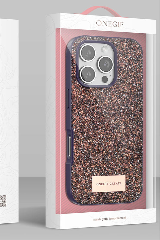 iPhone 16 Pro Max Bright Simli Kapak Kılıf - Siyah 4