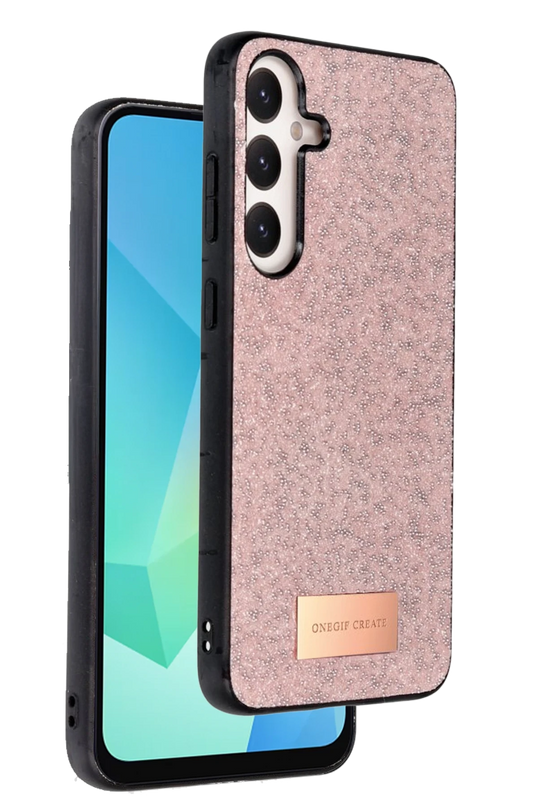 Samsung Galaxy A16 5G Bright Simli Kapak Kılıf - Pembe
