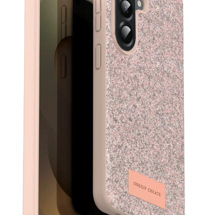 Samsung Galaxy A17 5G Bright Simli Kapak Kılıf - Pembe