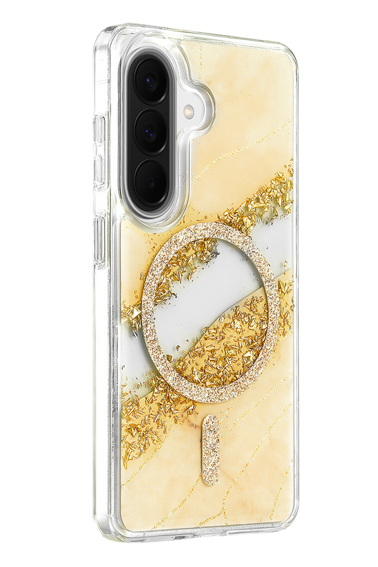 Samsung Galaxy A37 5G Lotus Simli Magsafe Kapak Kılıf - Gümüş 2