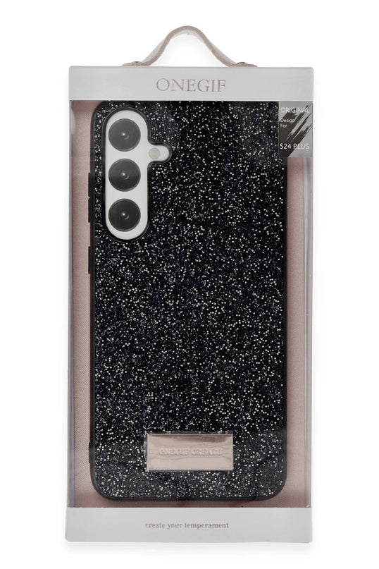 Samsung Galaxy A55 5G Bright Simli Kapak Kılıf - Gold 3