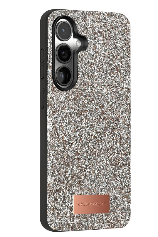 Samsung Galaxy S24 Plus Bright Simli Kapak Kılıf - Gümüş 3