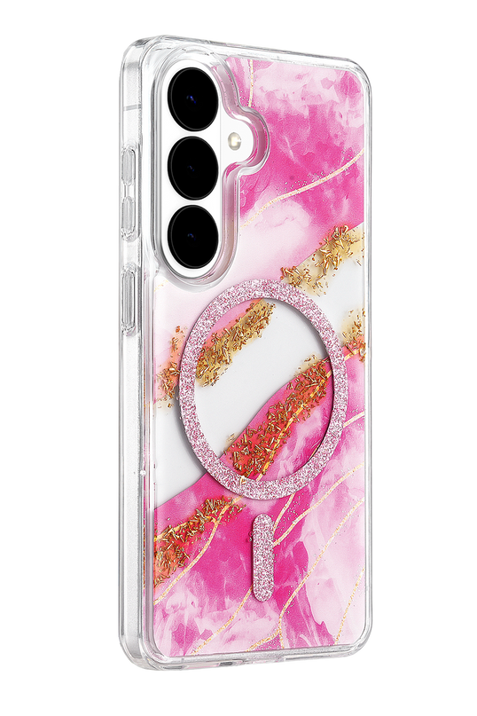Samsung Galaxy S26 Lotus Simli Magsafe Kapak Kılıf - Pembe 2
