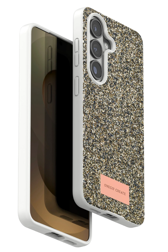 Samsung Galaxy S26 Plus Bright Simli Kapak Kılıf - Gold