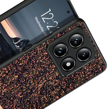Xiaomi Mi 14T Pro Bright Simli Kapak Kılıf - Derin Mor 2
