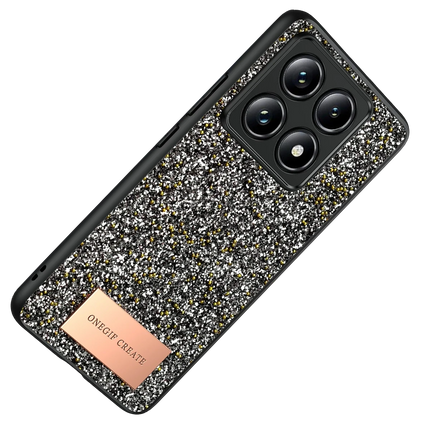 Xiaomi Mi 14T Pro Bright Simli Kapak Kılıf - Gümüş 3